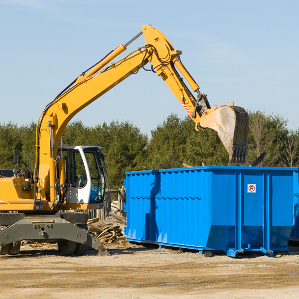 can i choose the location where the residential dumpster will be placed in Pickens County